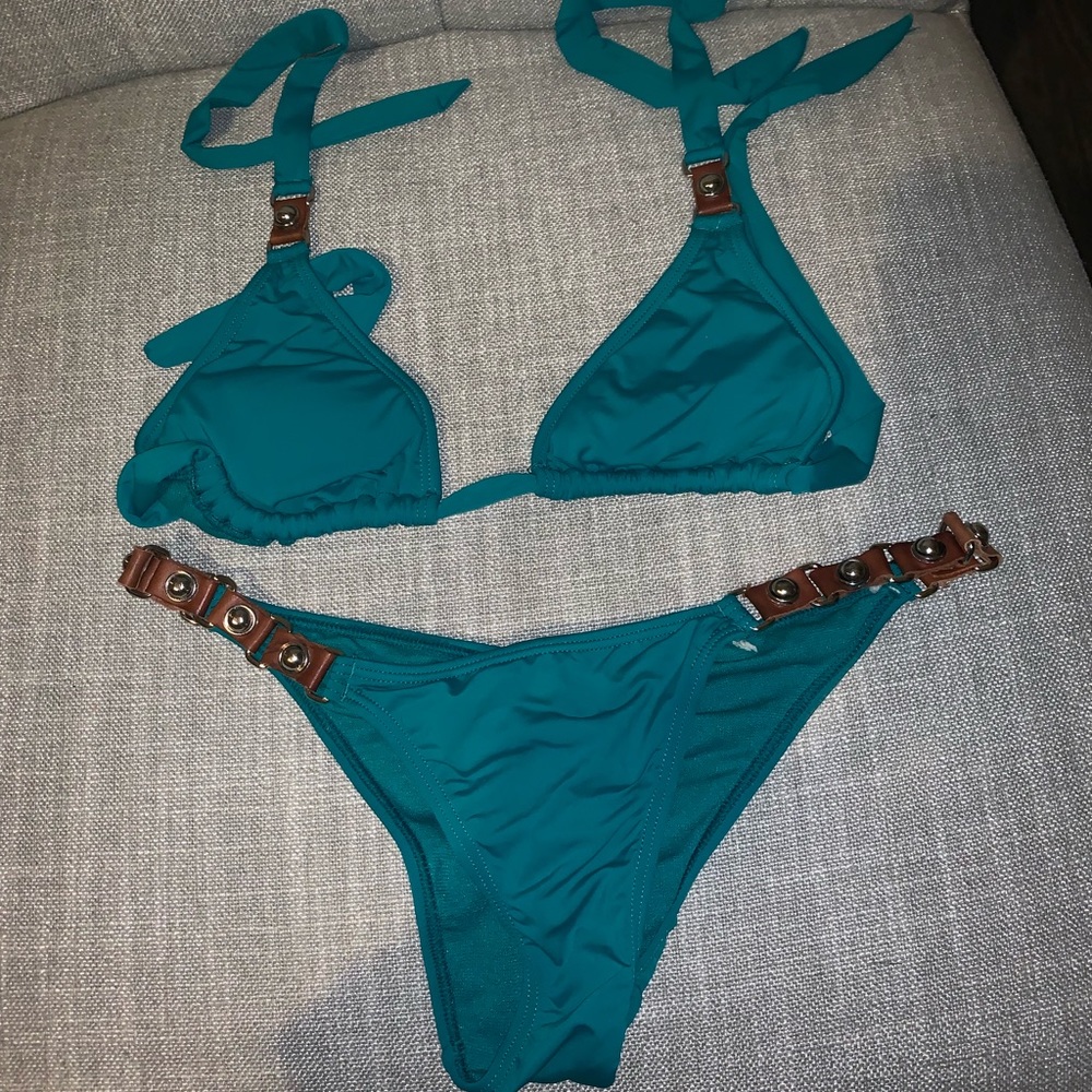 dark turquoise bikini set